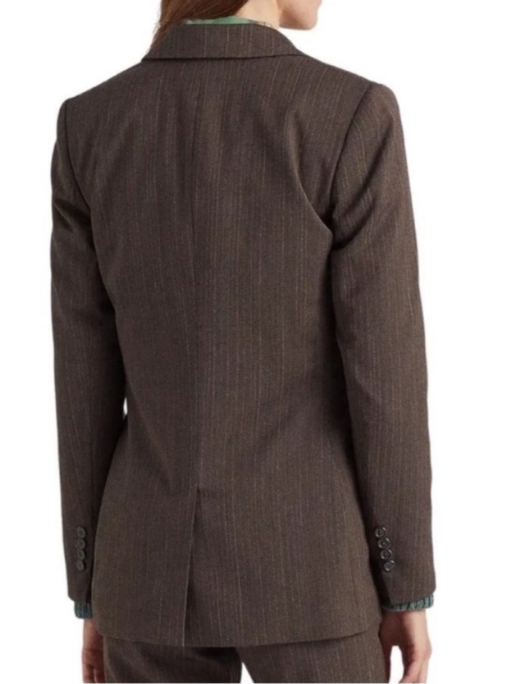 Lauren Ralph Lauren 10 Blazer Herringbone 3 pockets in brown multi preppy NWT